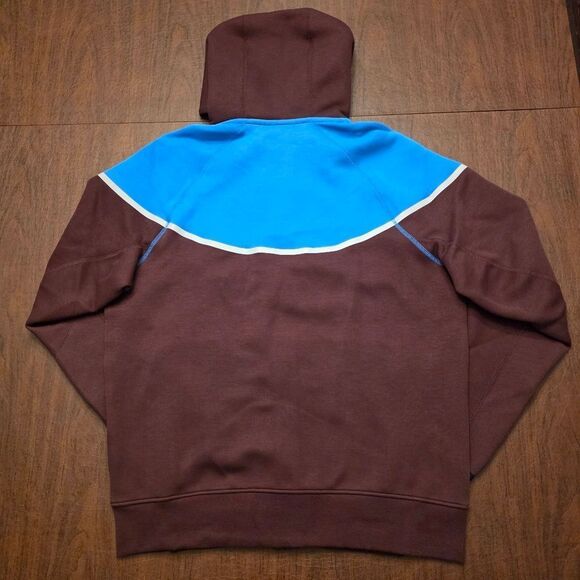 Nike Tech Fleece Windrunner Hoodie Burgundy Crush Photo Blue HQ3746-652 Men's L - Picture 2 of 3